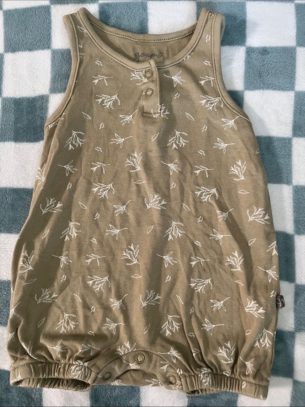 GOUMI Quick Change Sage Green Romper 6-12 Months
